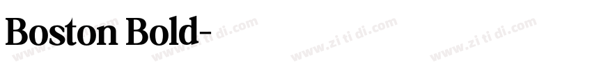 Boston Bold字体转换